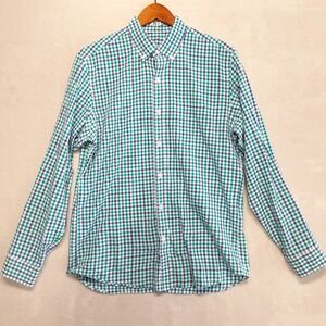 J.Crew Mens Long Sleeve Light Weight Shirt Sz.M/Blue Plaid/Style 46754/Cotton